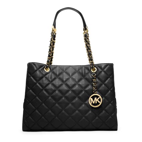 michael kors susannah large tote quilted leather|Michael Kors medium tote.